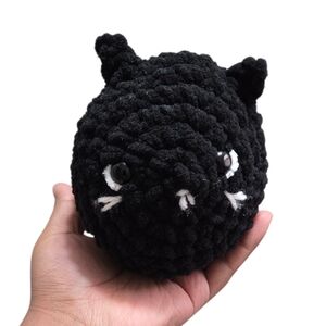 Black Cat Plush Toy for Pets